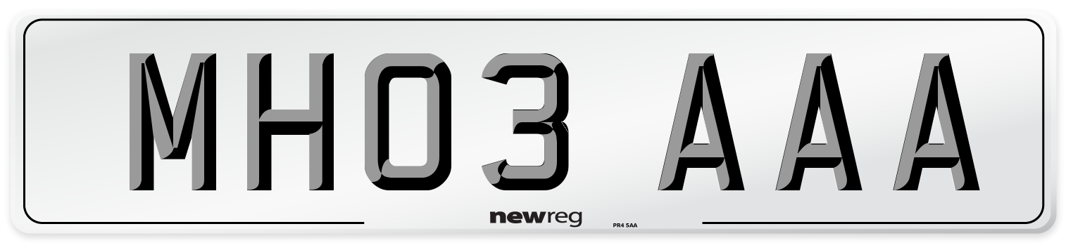 MH03 AAA Number Plate from New Reg